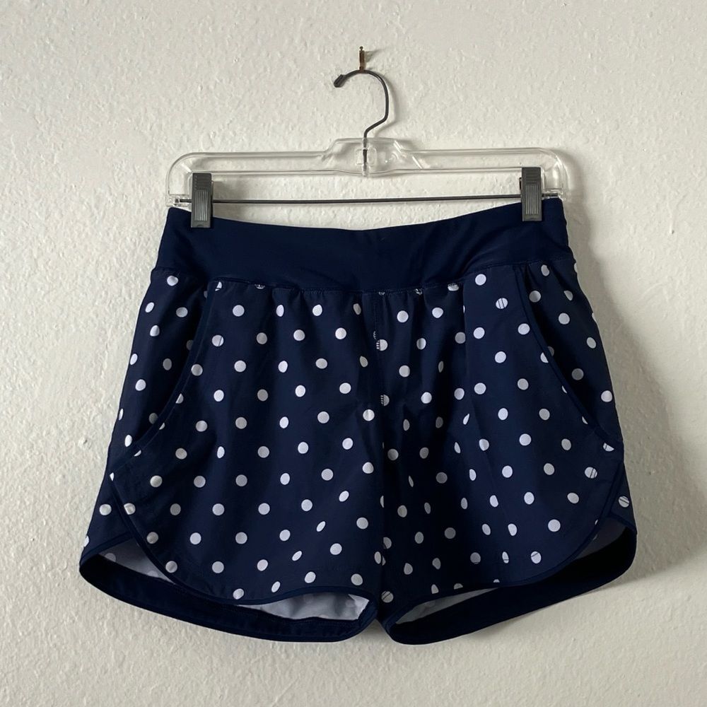 Blue Polka Dot Lands' End Bathing Suit Shorte